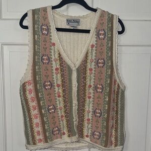 Vintage Women's Knit Vest - Multicolor